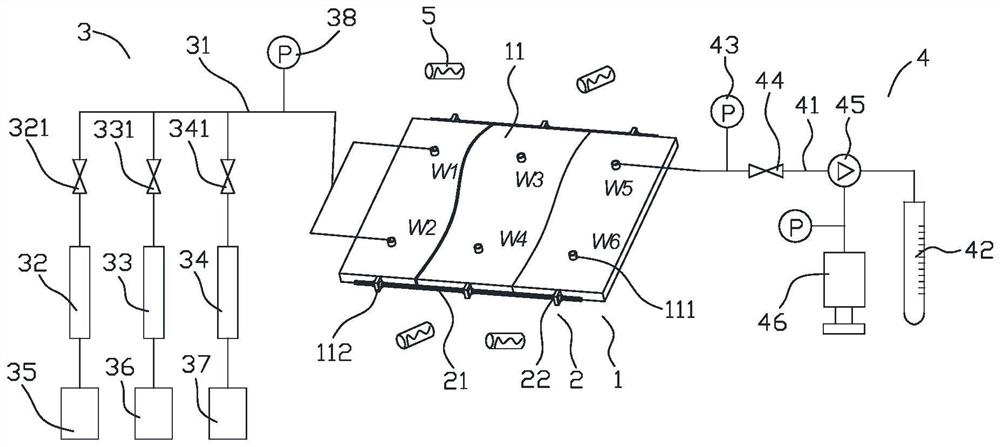 Experimental device and method for simulating influence of cracks on nano-magnetofluid oil displacement effect