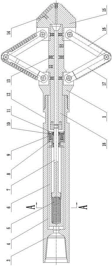 Hole reaming and borehole enlarging device for exploitation of coalbed methane exploitation hole bottom