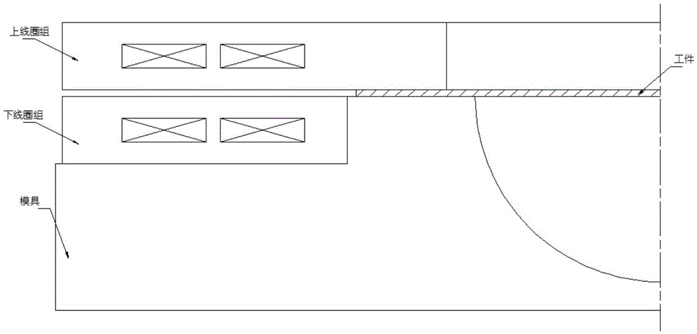 Electromagnetic blank pressing method and device applicable to high-speed forming