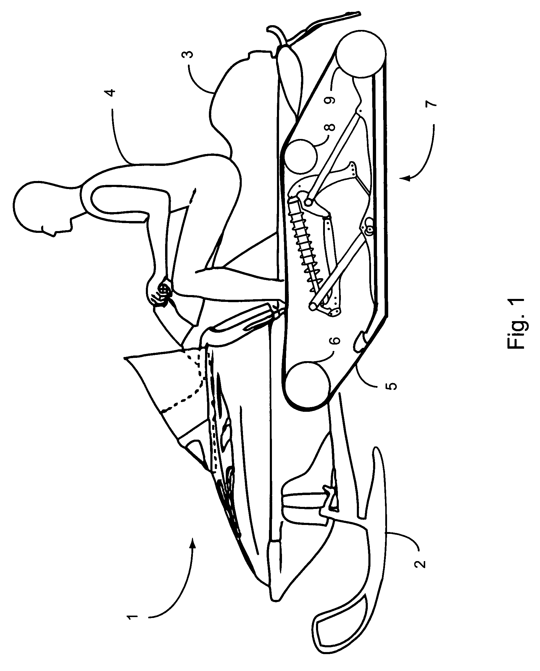 Snowmobile track suspension