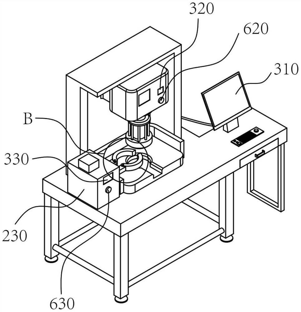 Hydraulic assembling device for hydraulic oil cylinder lug ring buffer sleeve