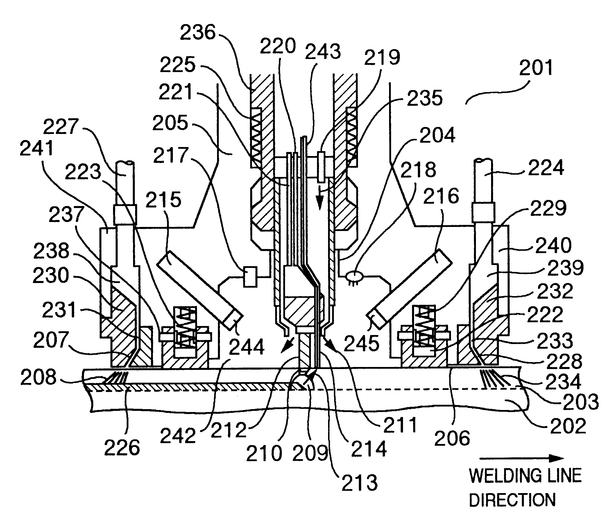 Underwater processing device and underwater processing method