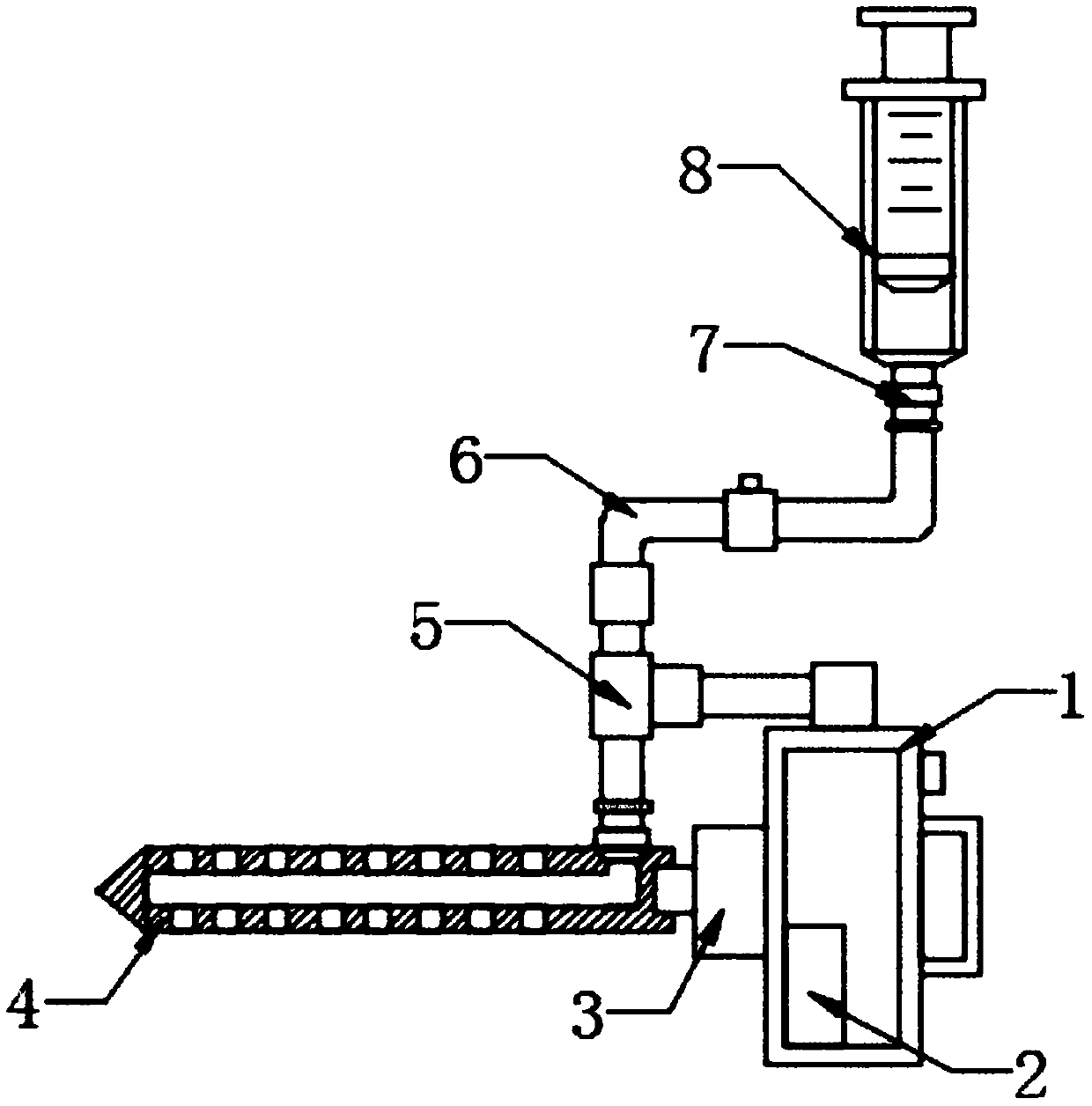 Punching and pesticide injection device for disease and pest control over fruit trees