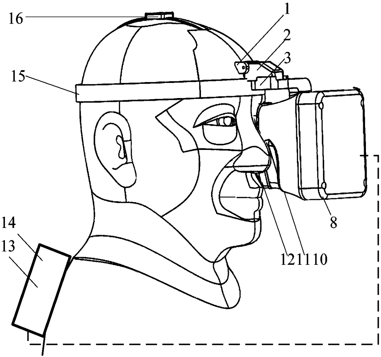 Head-mounted visual aiming control system