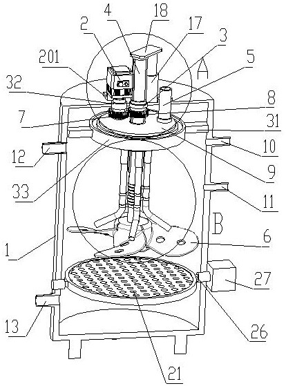 A coagulation device for isoprene rubber production with improved structure