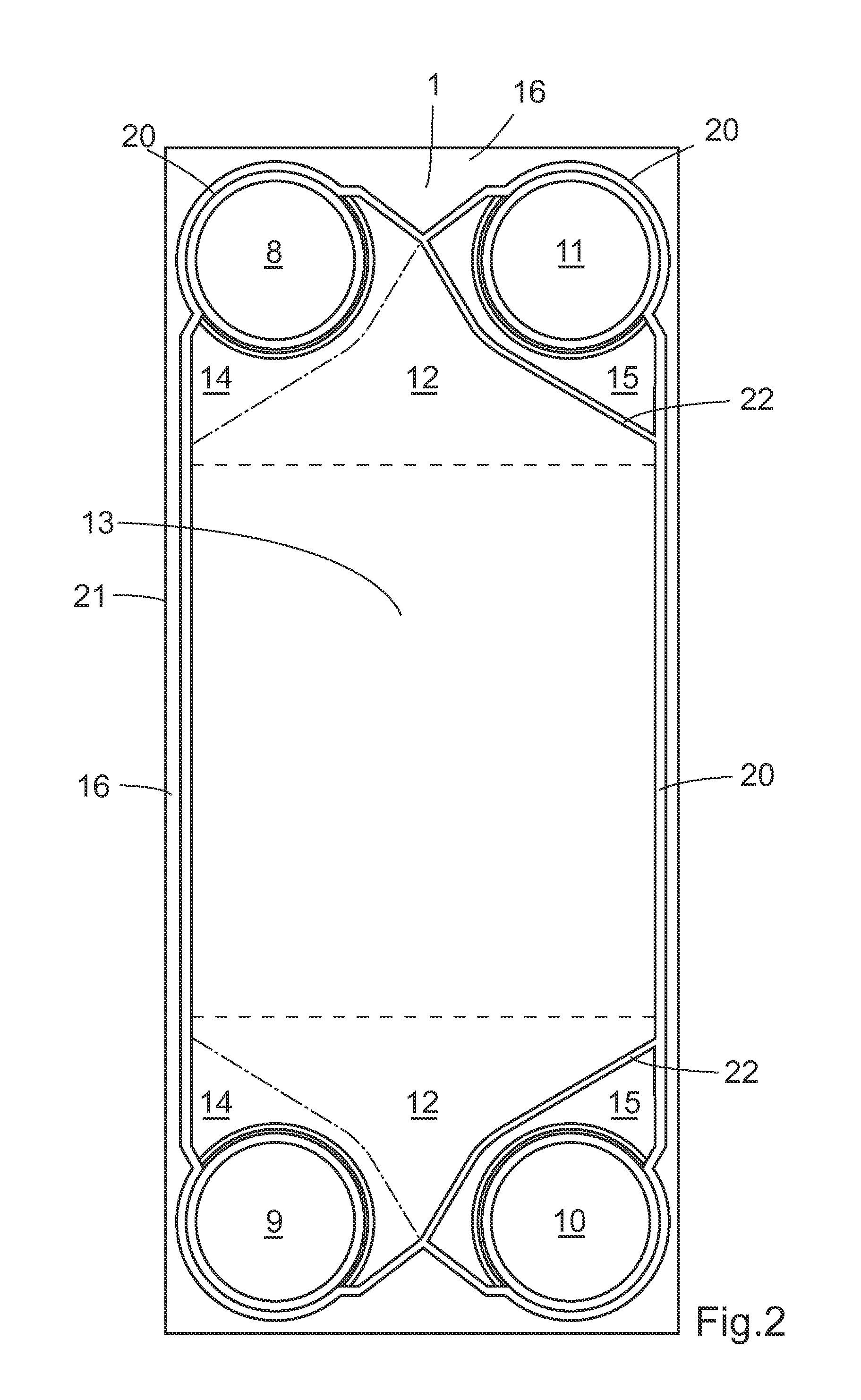 Plate and gasket for a plate heat exchanger