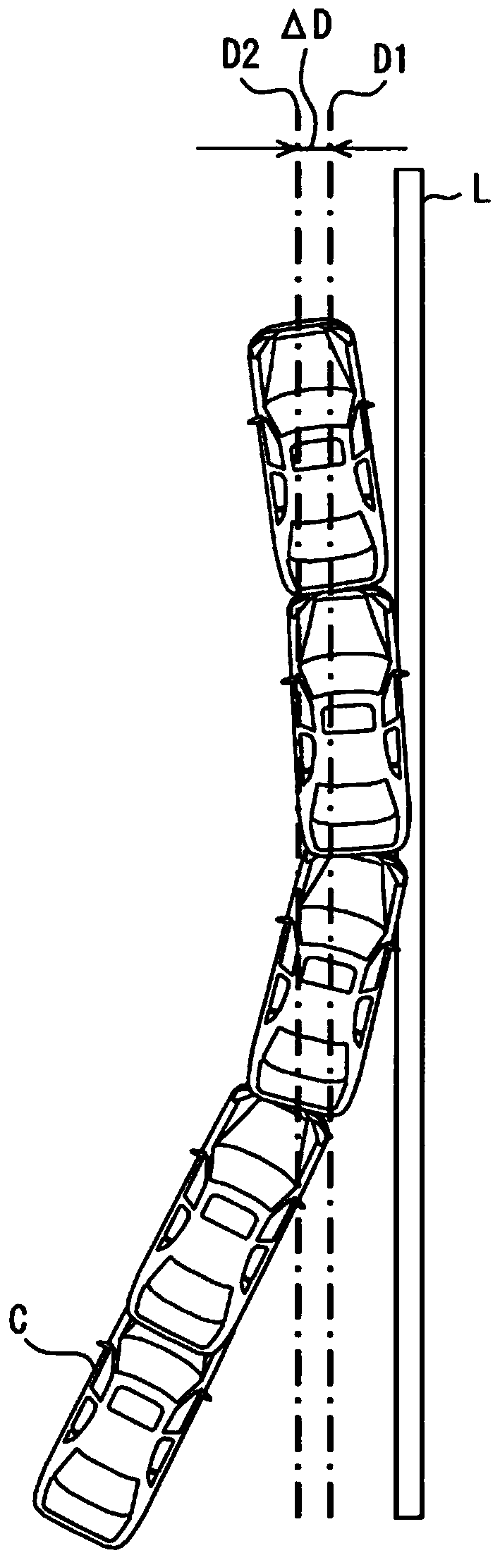 Lane departure suppression device