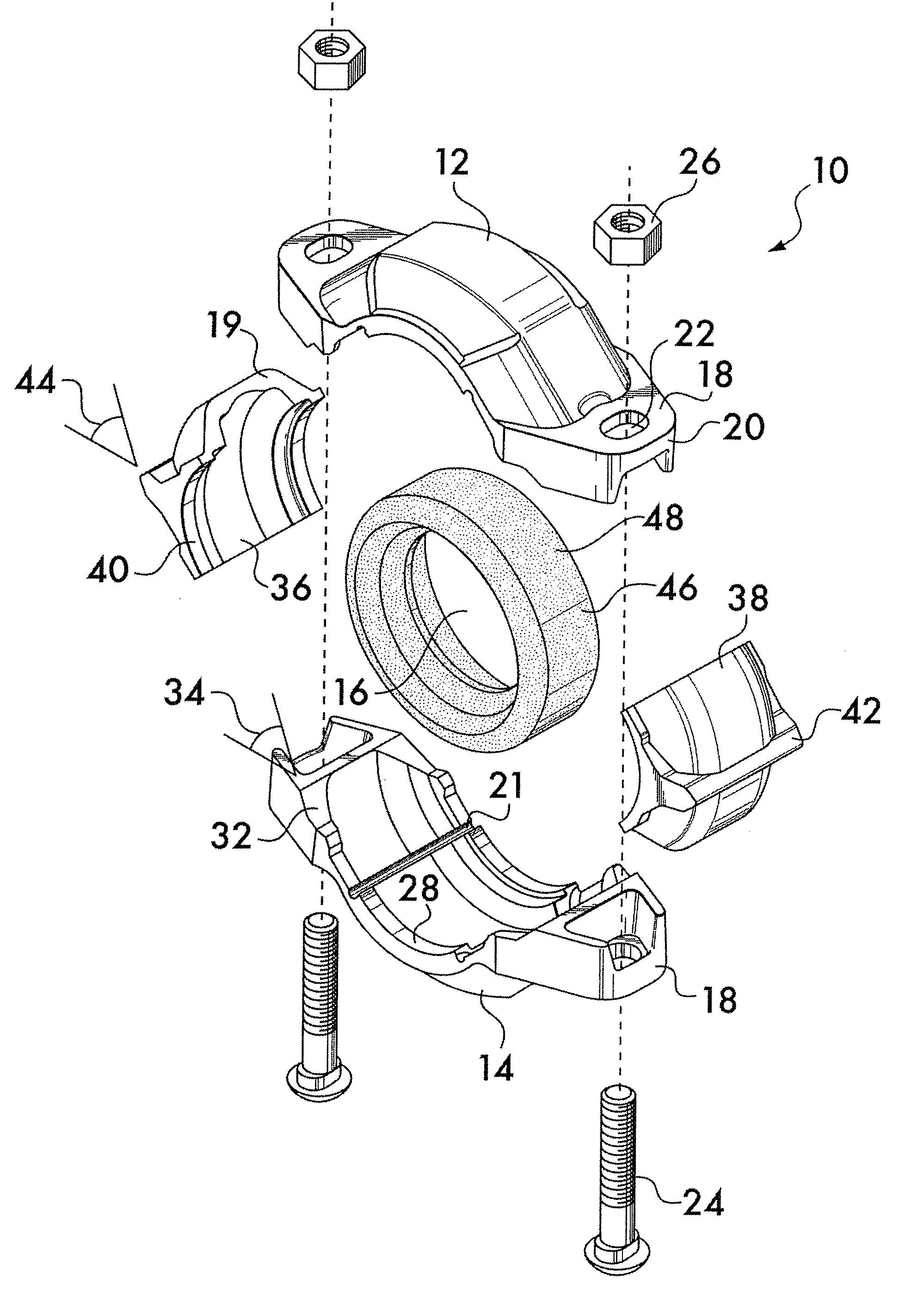 Pipe coupling having movable gripping bodies