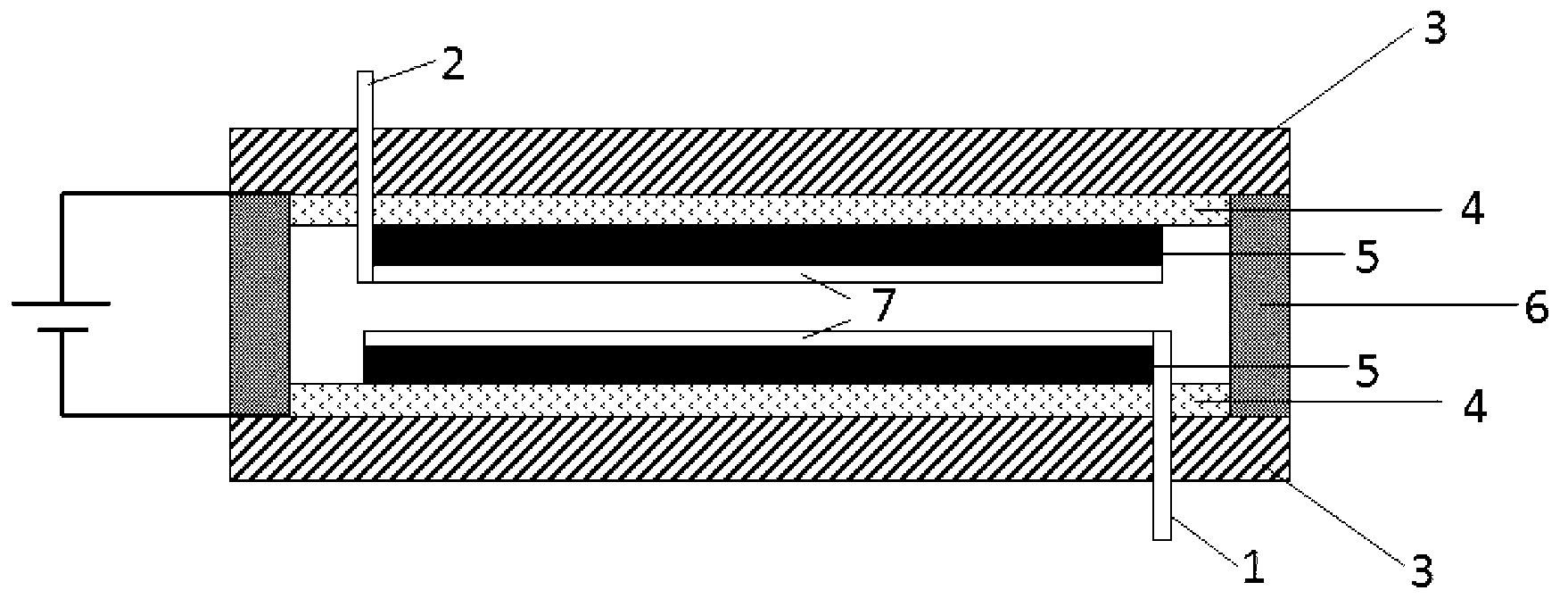 Electric adsorption device of sheathed electrode