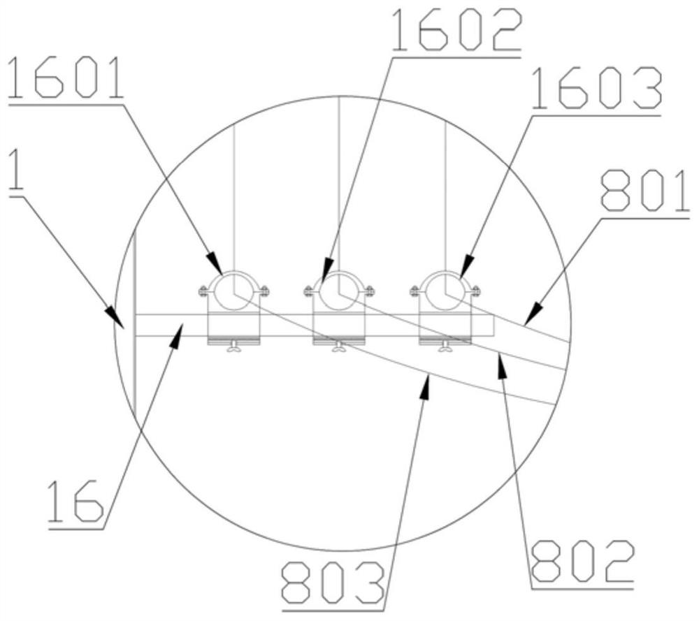 Temporary contact device for 10kV distribution line bypass operation and construction method