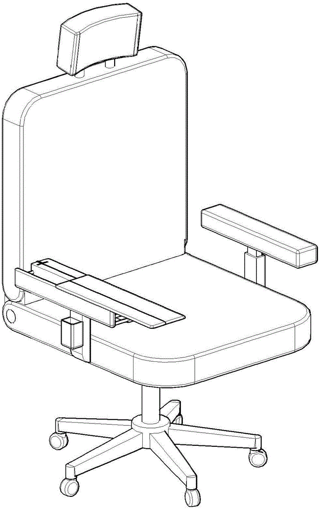 Office chair with mouse operation platform