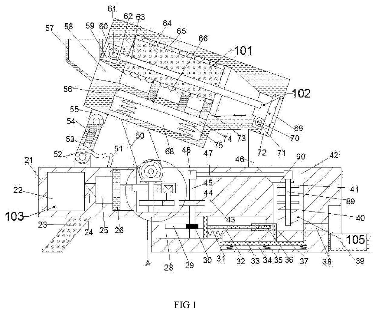 Mechanism bamboo charcoal processing apparatus