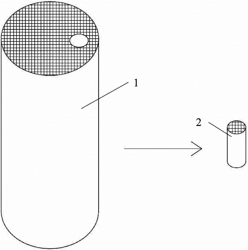 Preparation method for monolithic catalyst sample