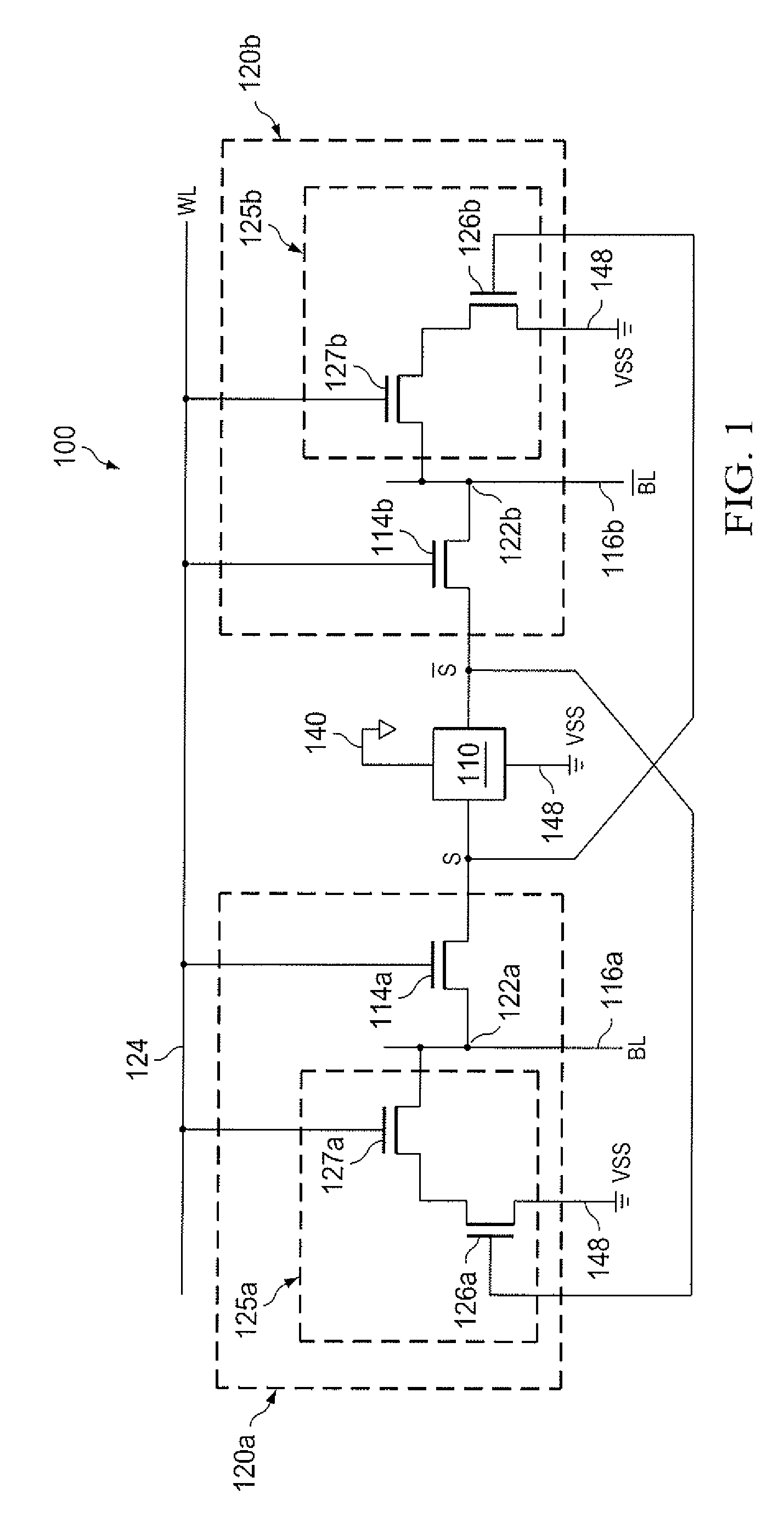 Dual node access storage cell having buffer circuits