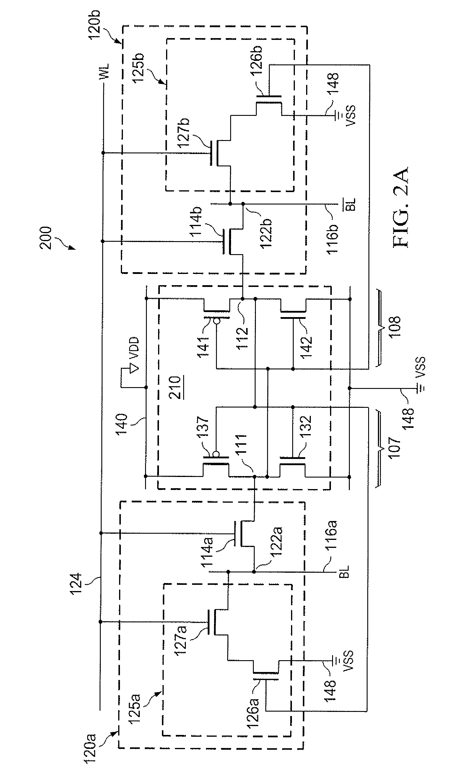 Dual node access storage cell having buffer circuits