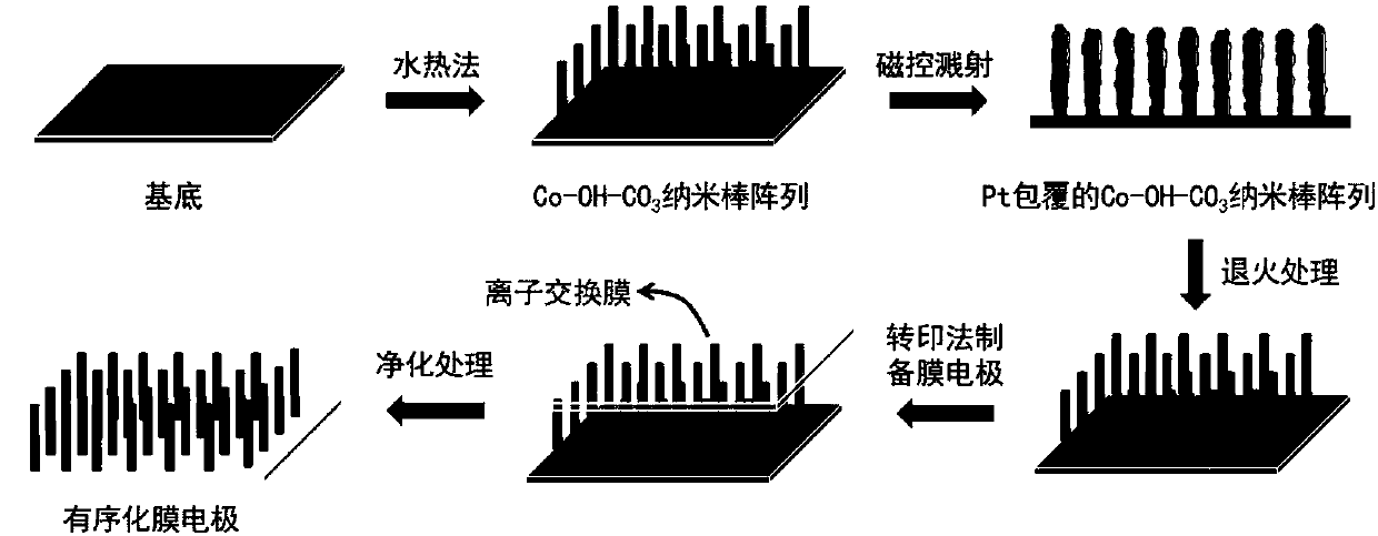 Preparation method and application of membrane electrode based on platinum or platinum alloy nanotube