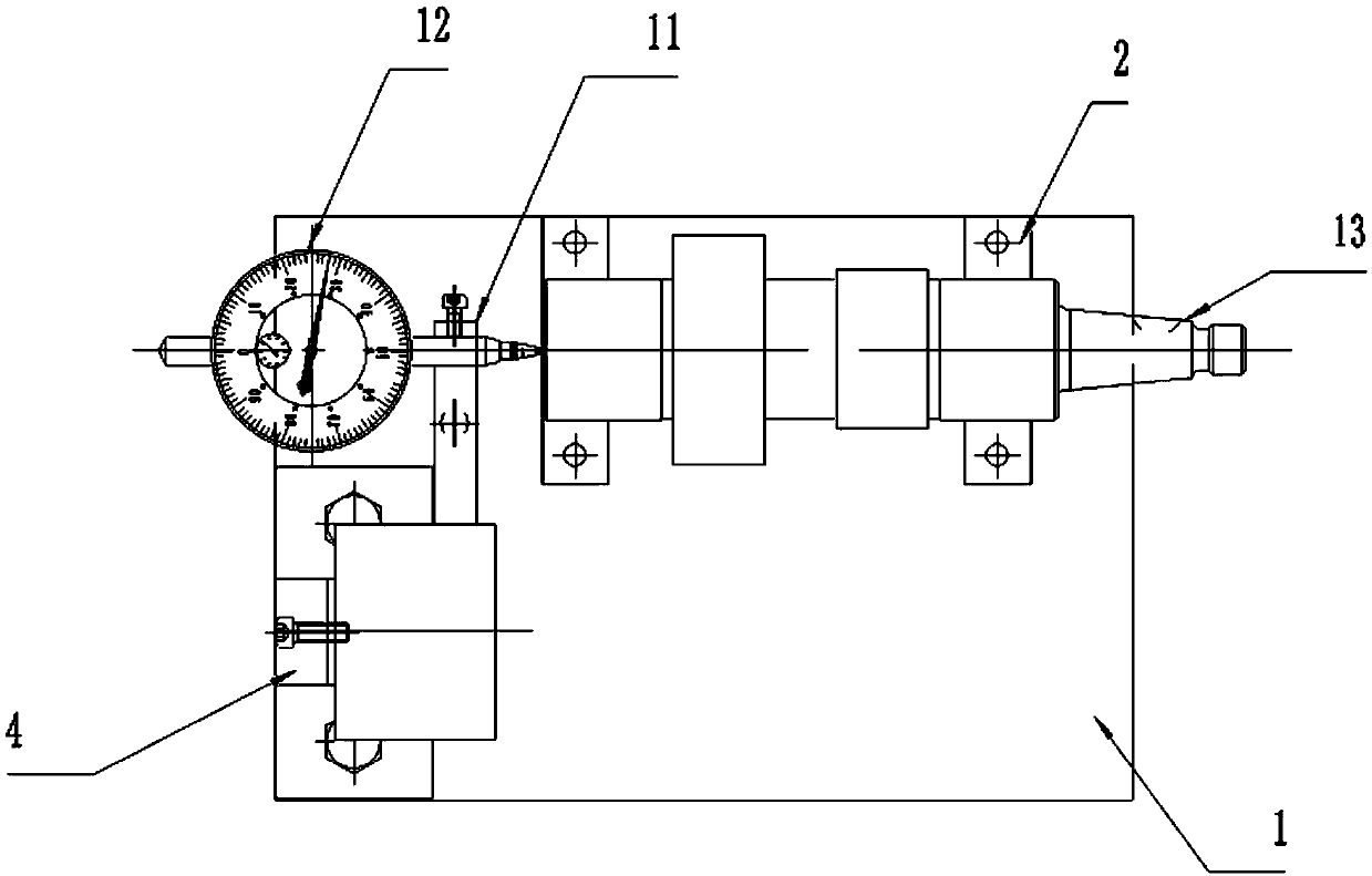 A camshaft end face detection device and method