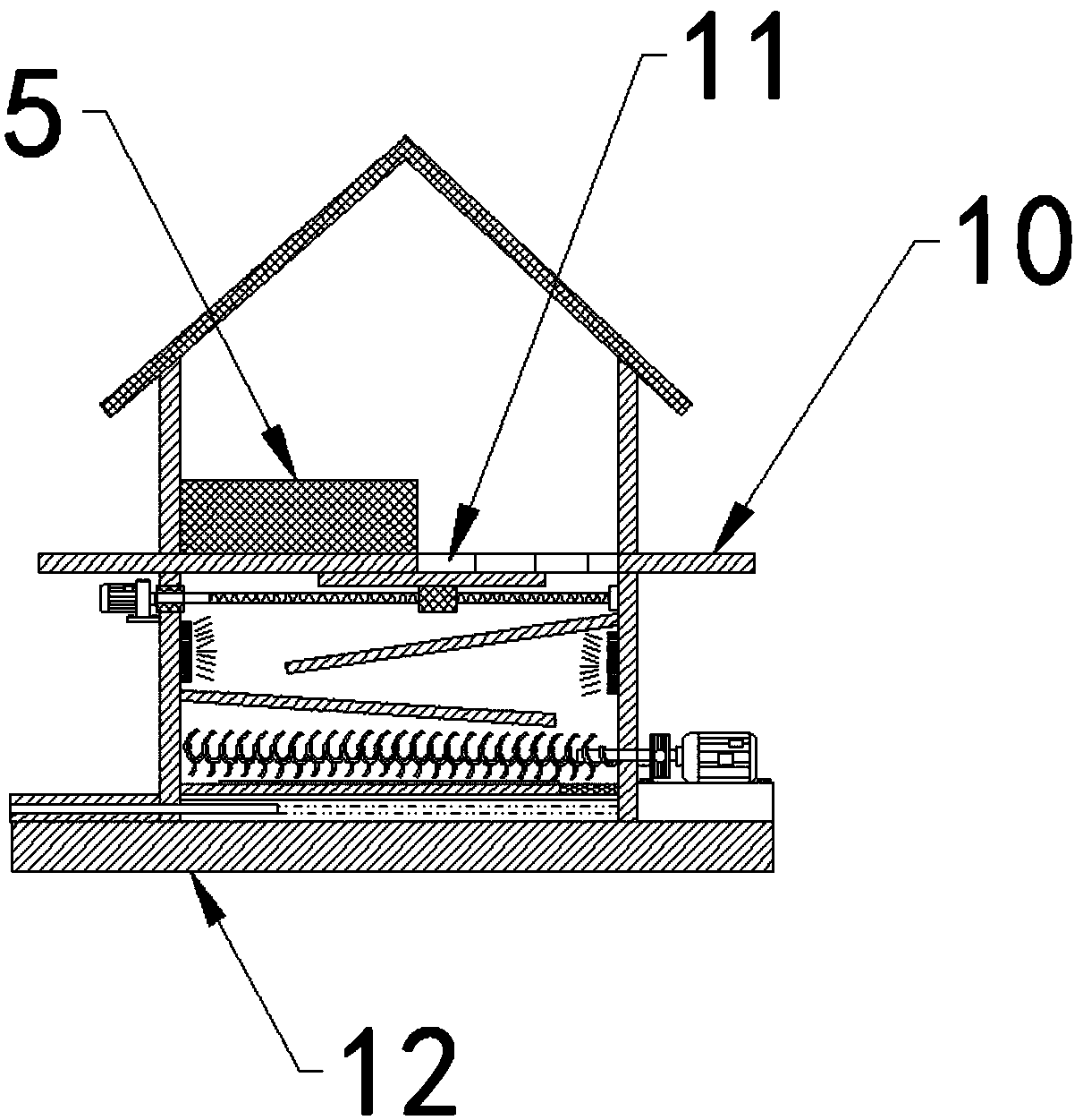 Ecological self-cleaning pet rearing house