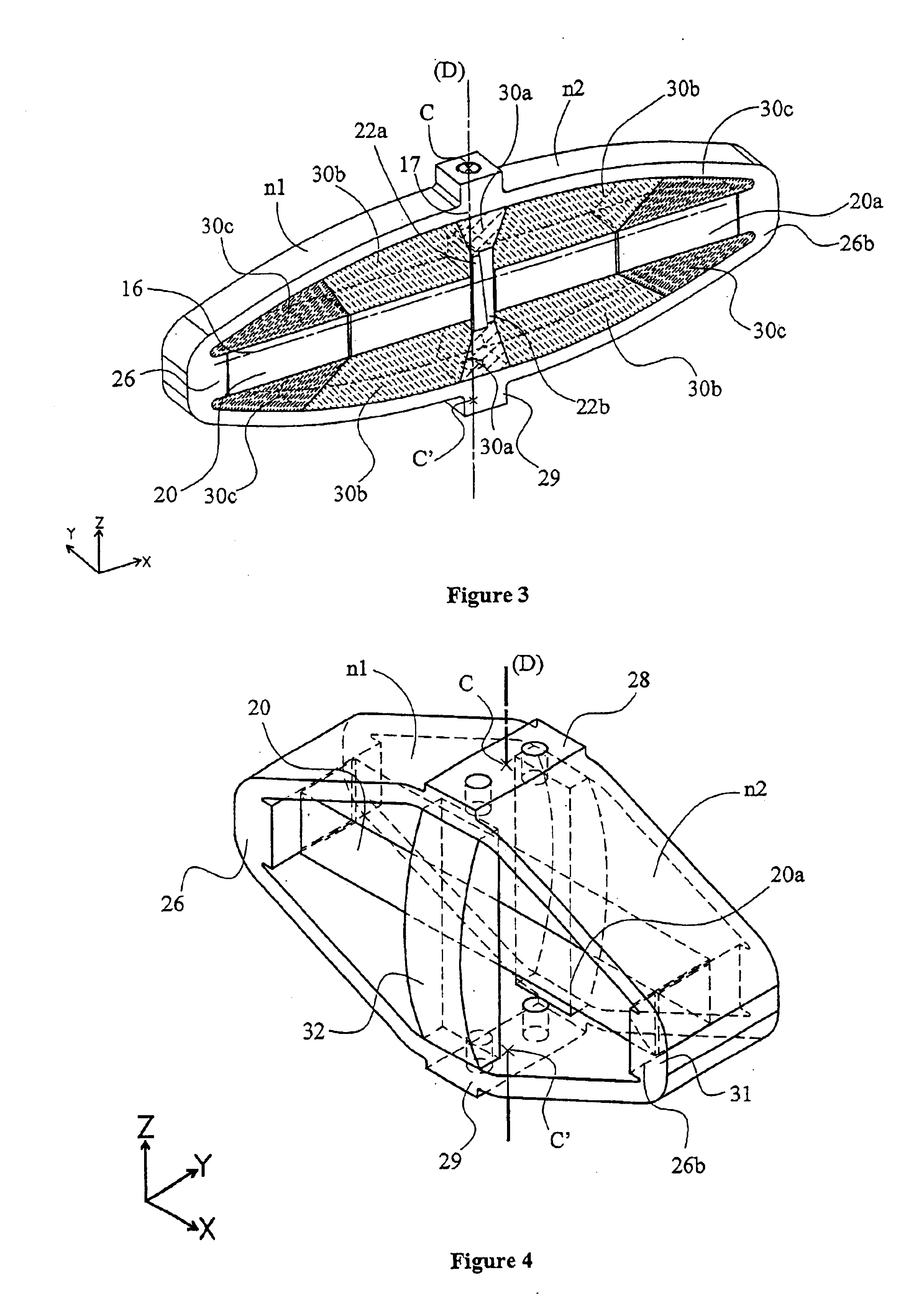 Piezoactive actuator with dampened amplified movement