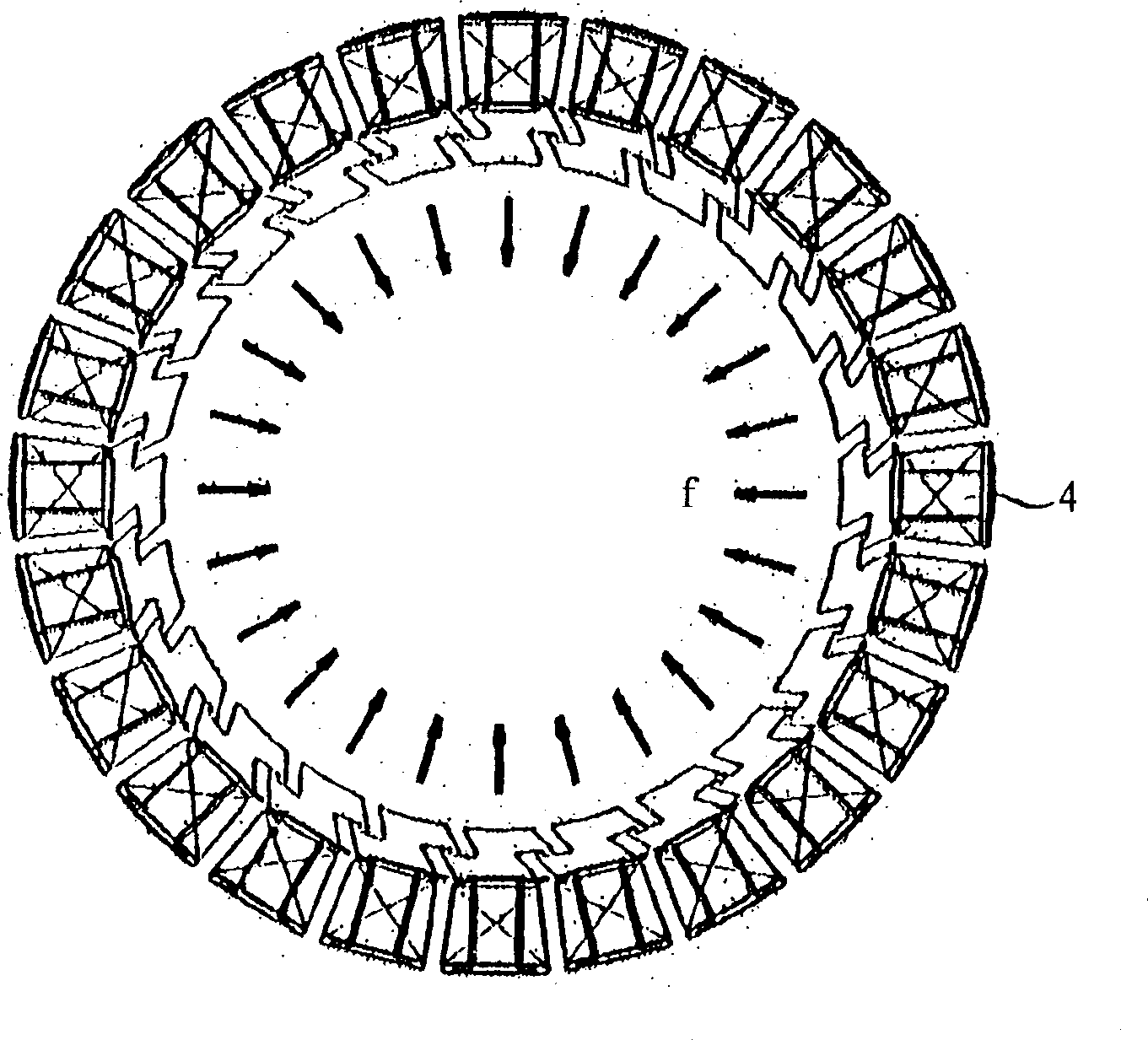 Winding apparatus for divided stator core