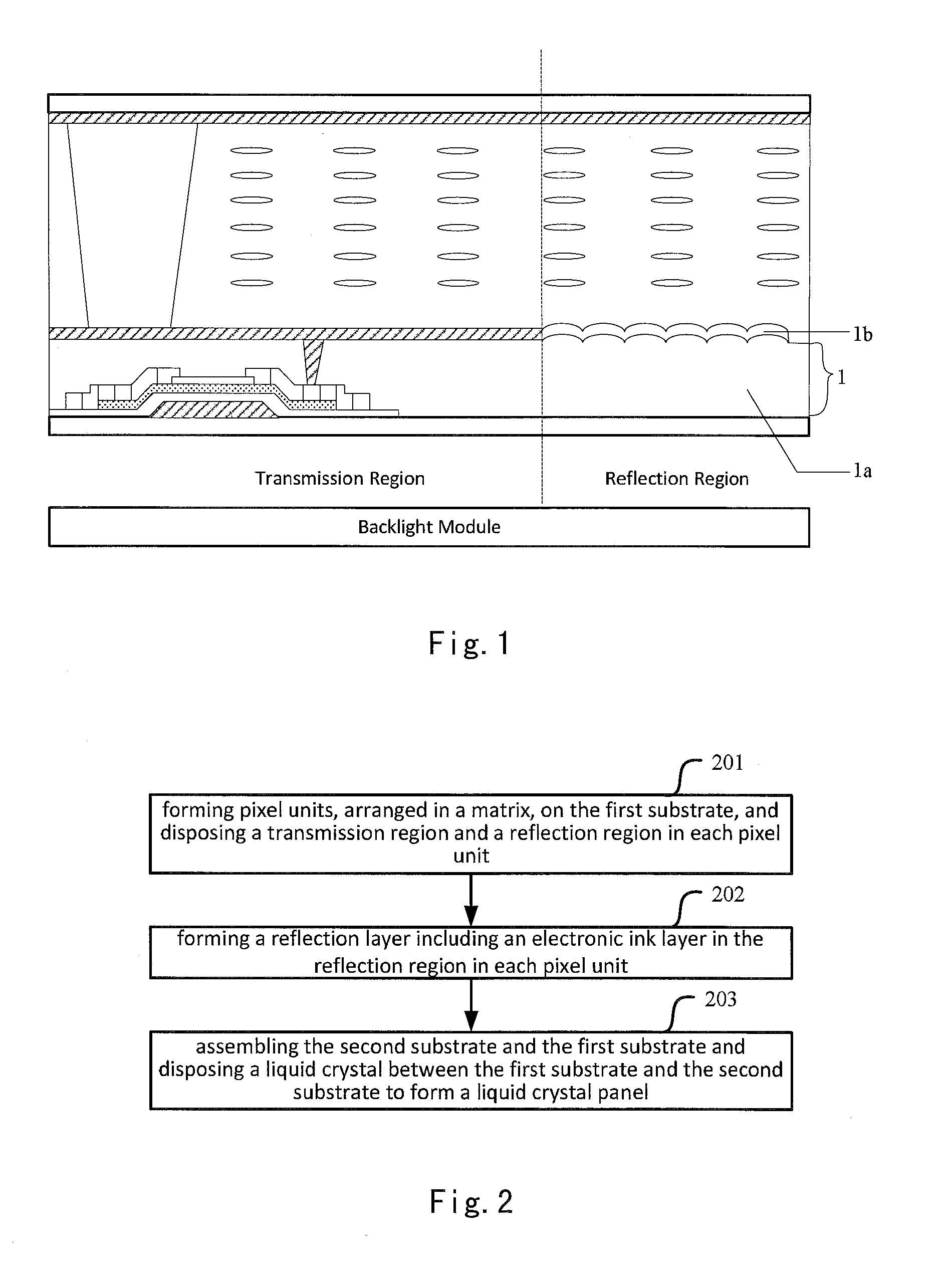 Liquid crystal panel, method of manufacturing liquid crystal panel, transflective display device, and a method of controlling displaying of transflective display device