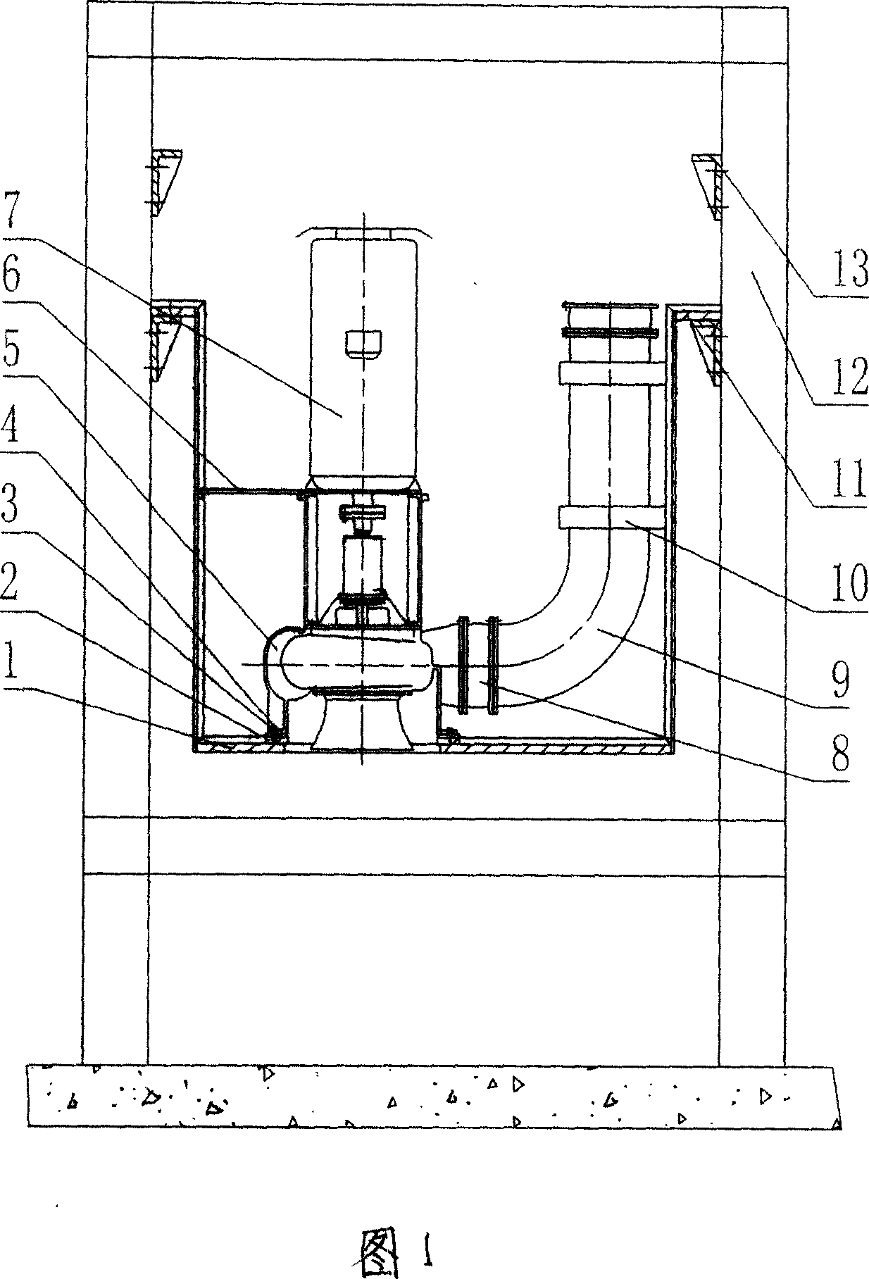 Installation method of vertical bittern transfer pump