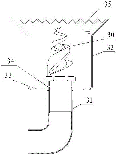 A combined device for flue gas desulfurization and waste liquid oxidation