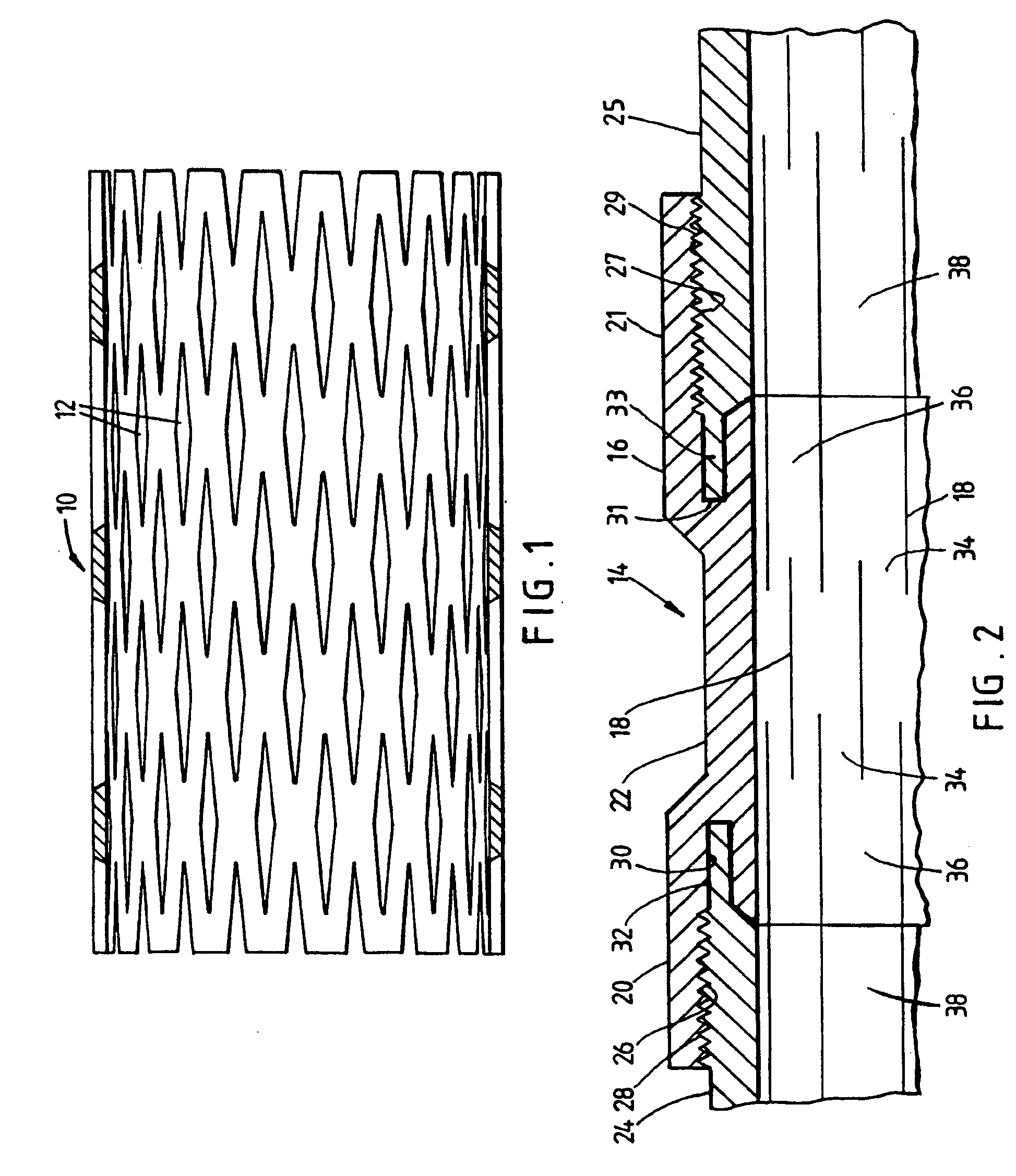 Expandable slotted tubing string and method for connecting such a tubing string