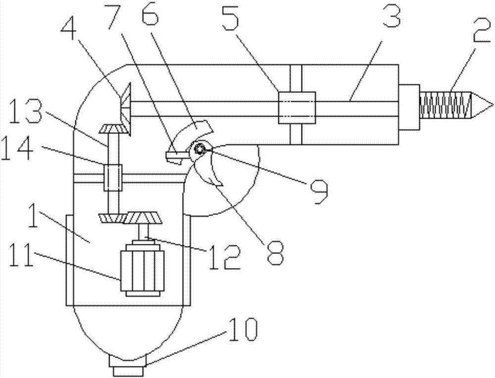 Rotating speed adjustable handheld perforating device