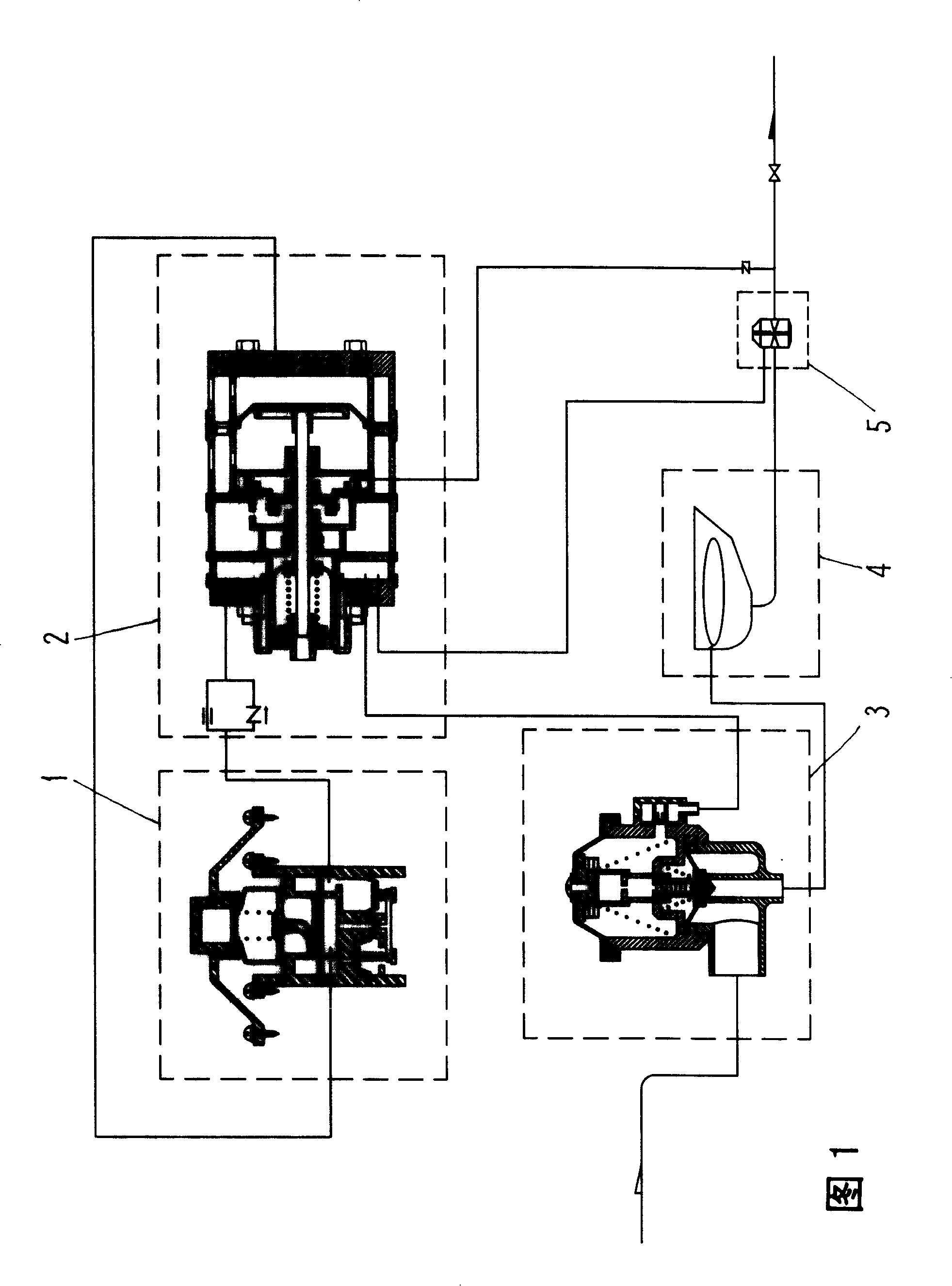 Vacuum closet discharging device