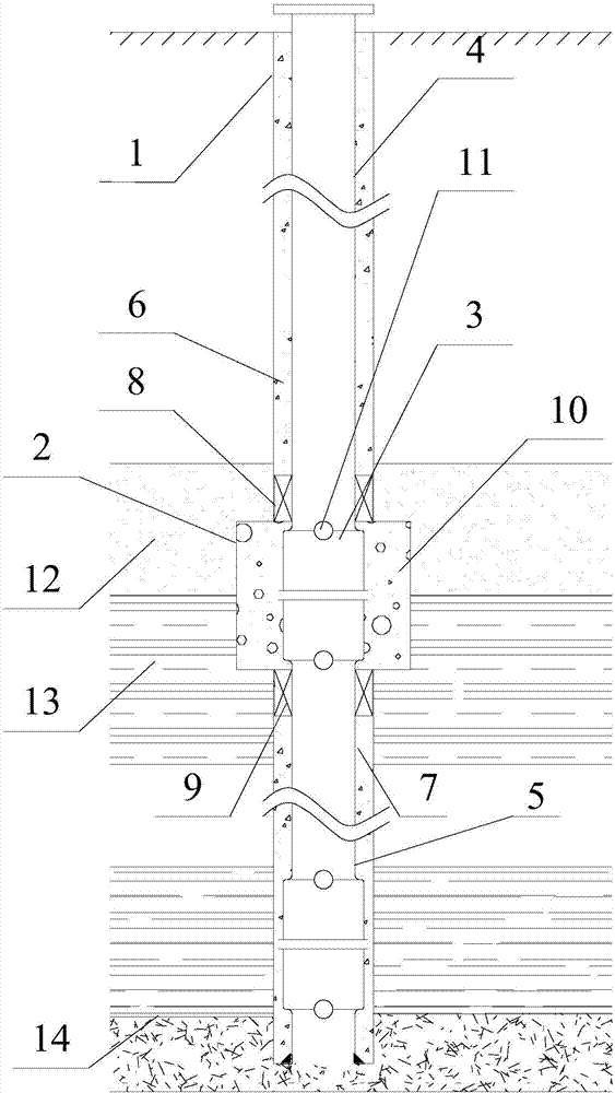 Drilling structure and construction method thereof