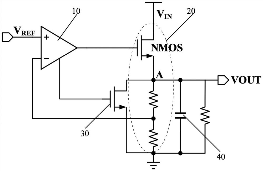 Low-power-consumption high-transient-response low-dropout linear regulator without off-chip capacitor