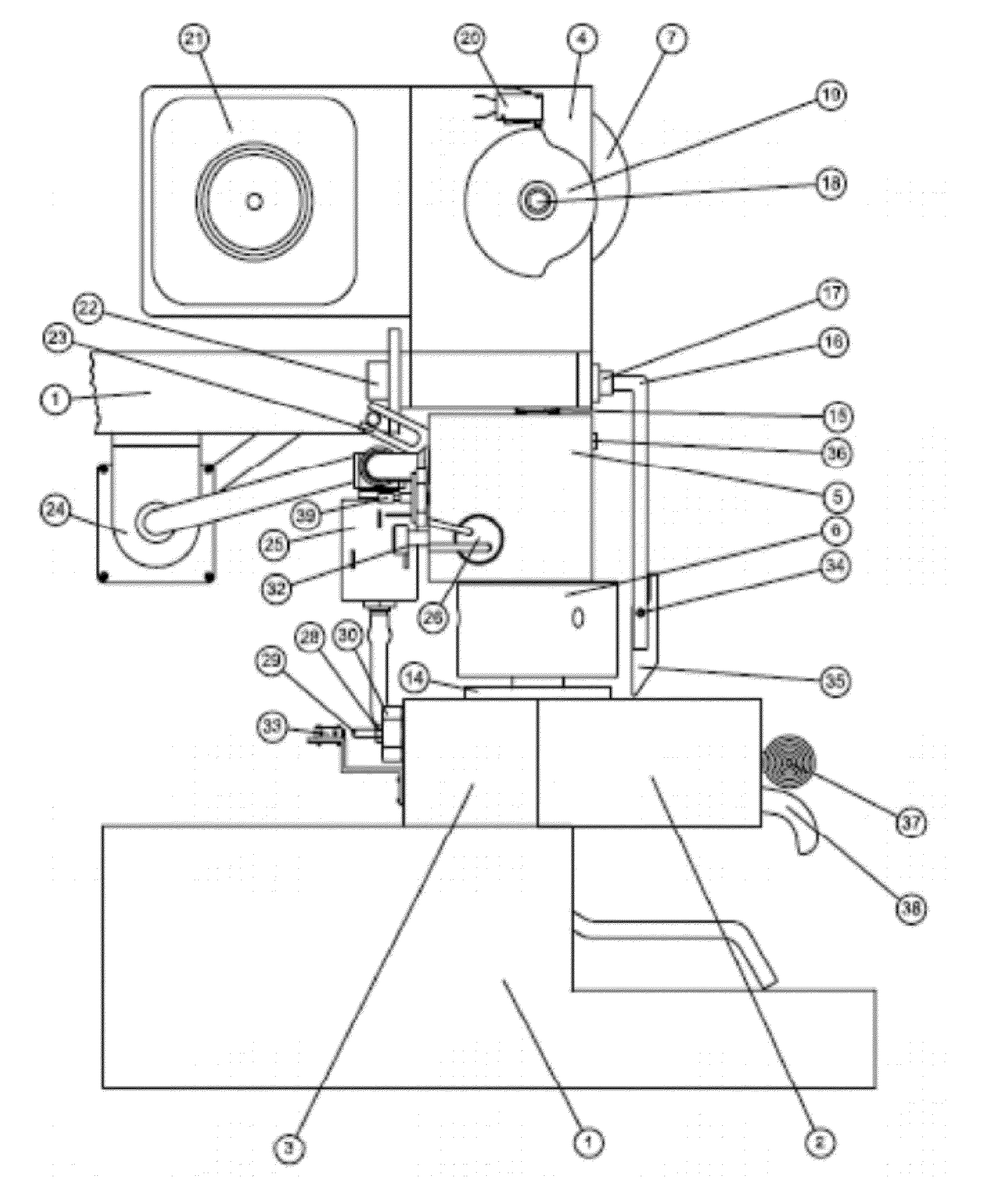 Coffee machine with losing filter or capsule