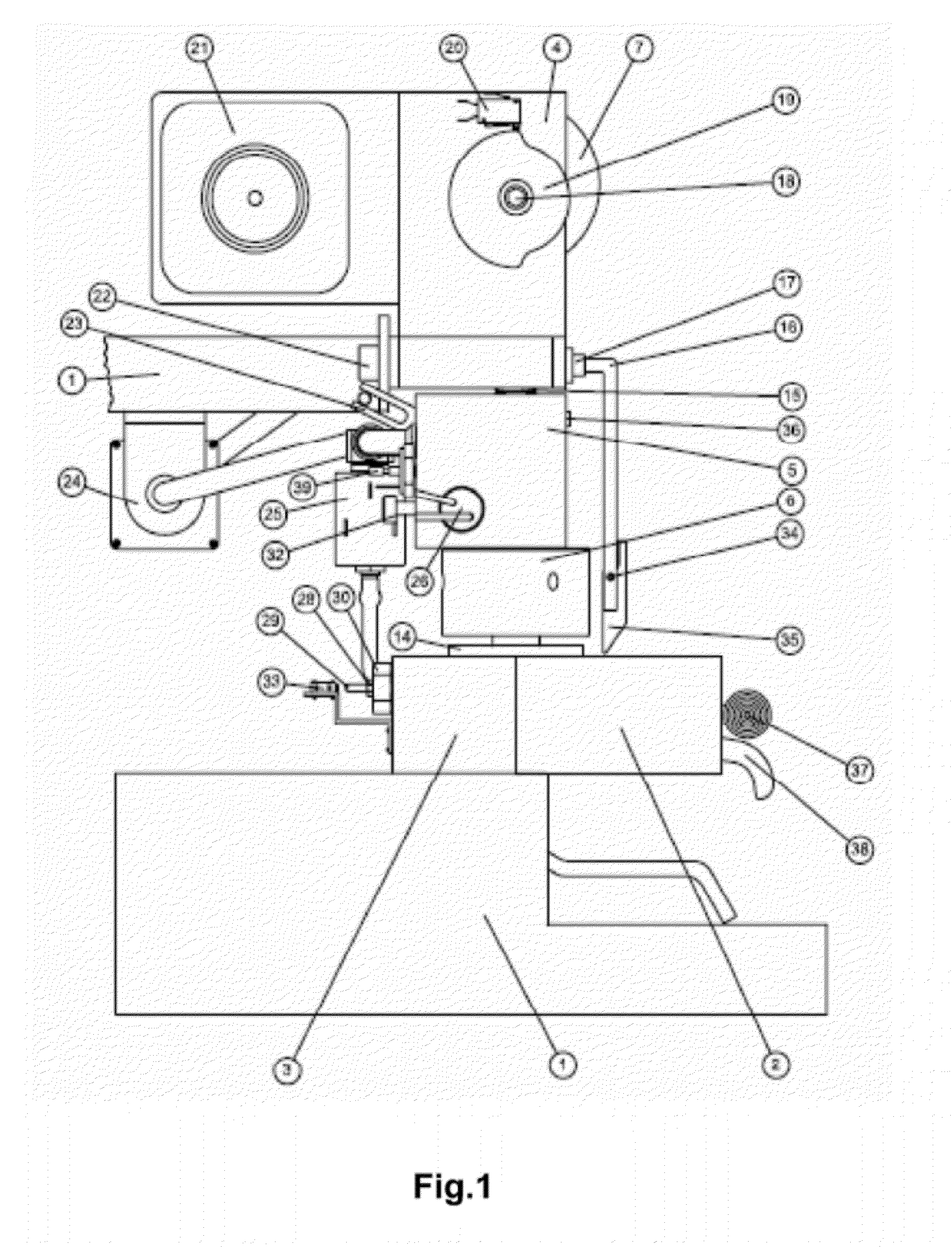 Coffee machine with losing filter or capsule