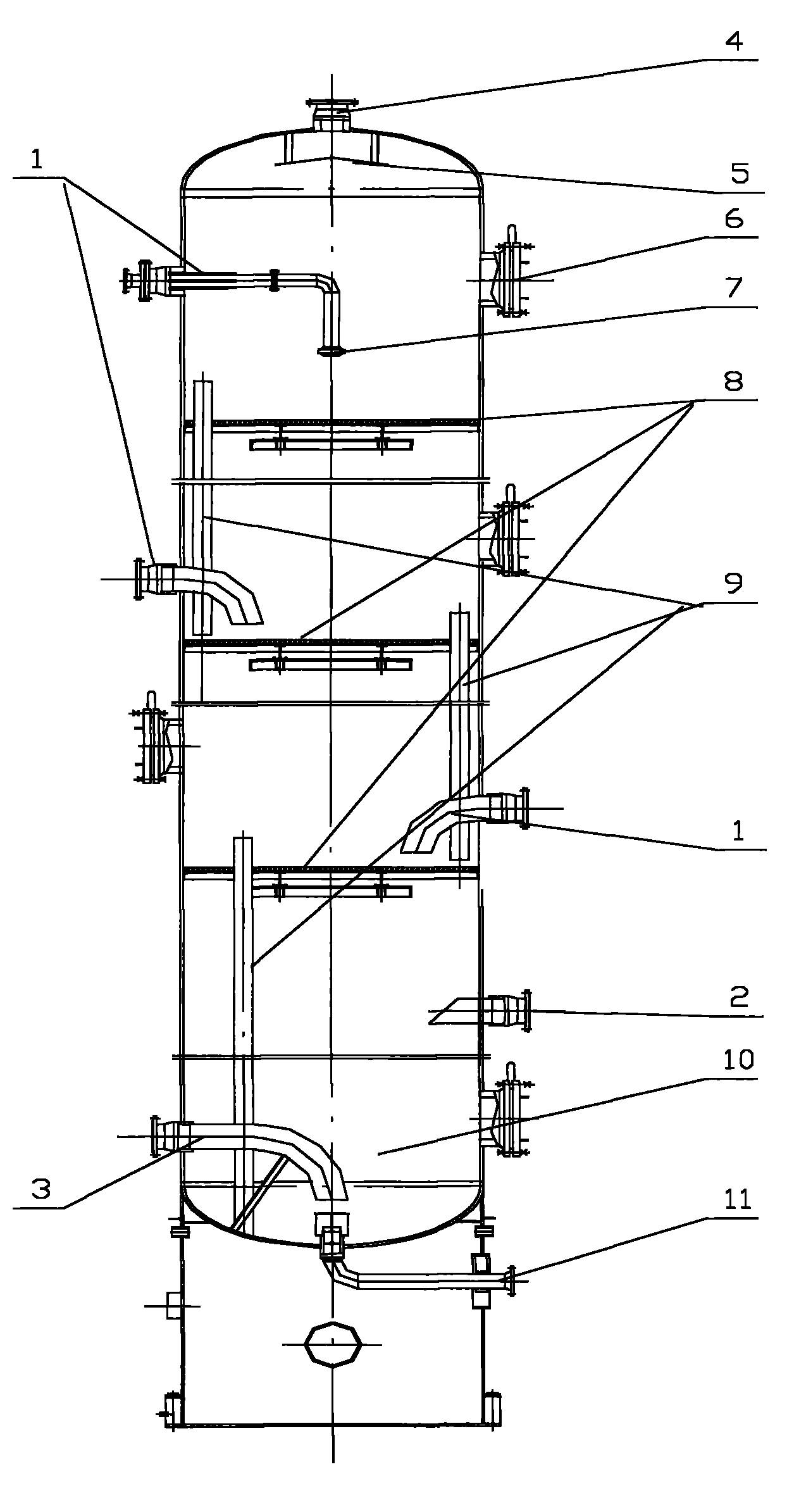 Desulfurizing tower