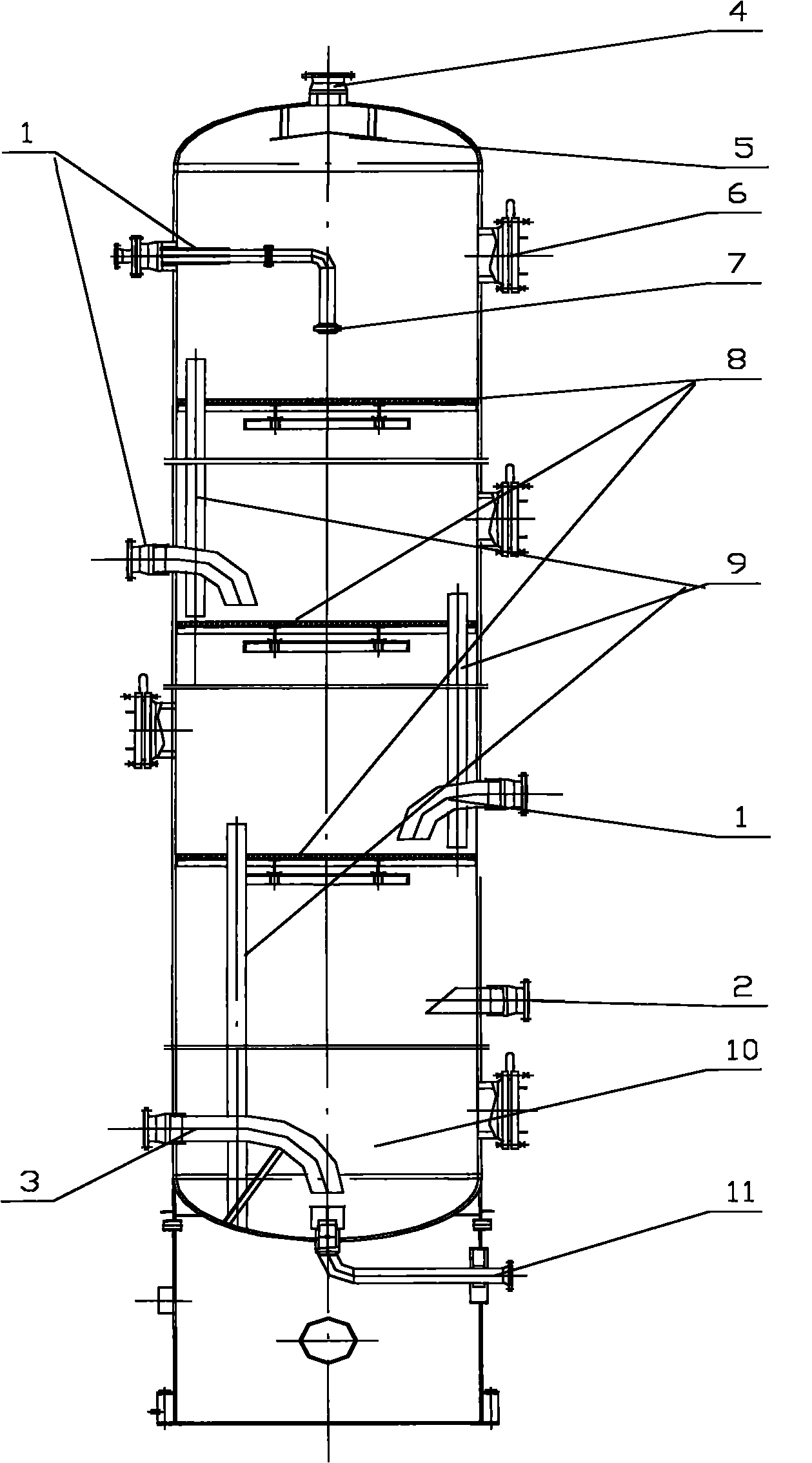 Desulfurizing tower