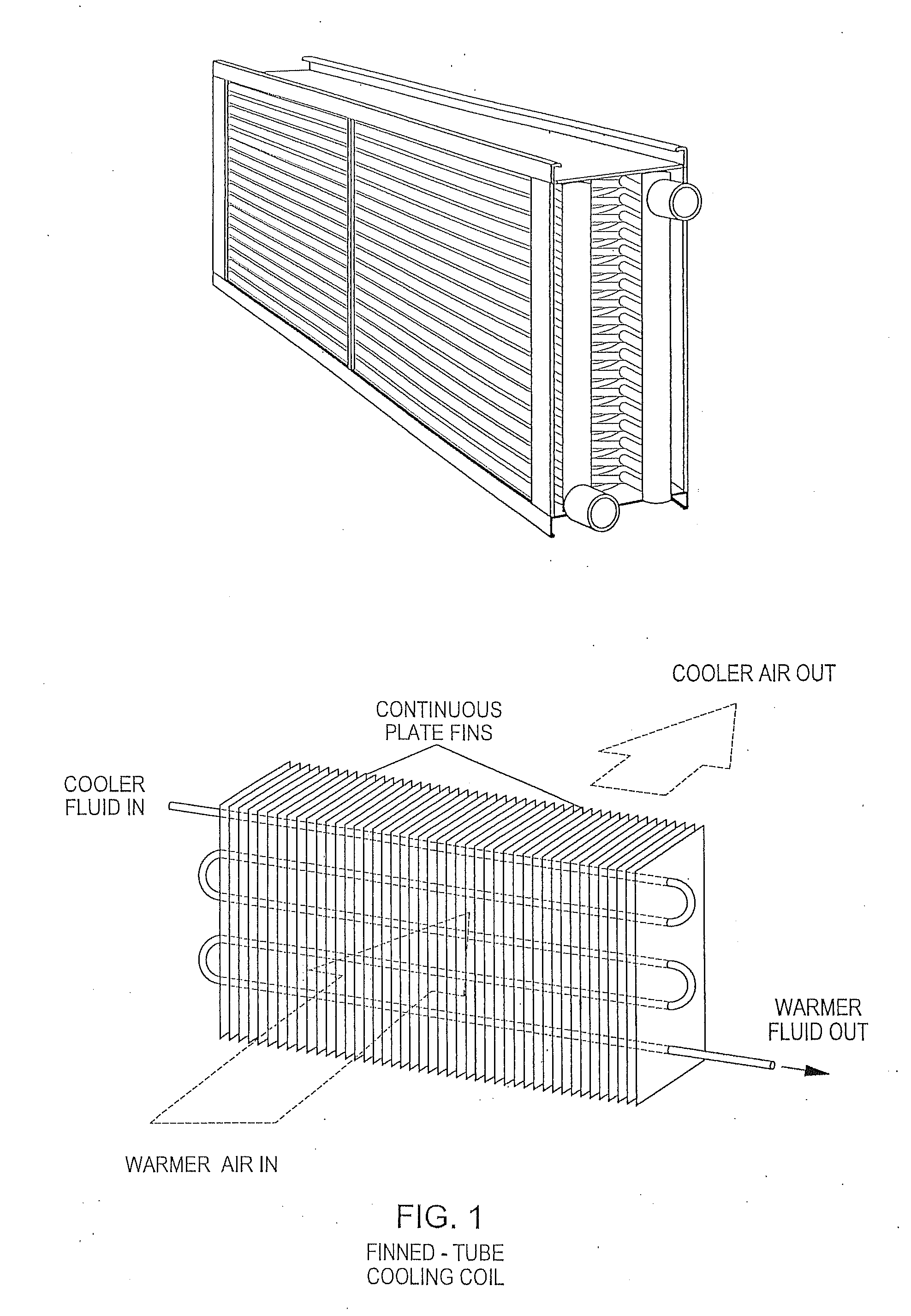 Low temperature cooling and dehumidification device with reversing airflow defrost for dehumidification and water generation applications where cooling coil inlet air is above freezing