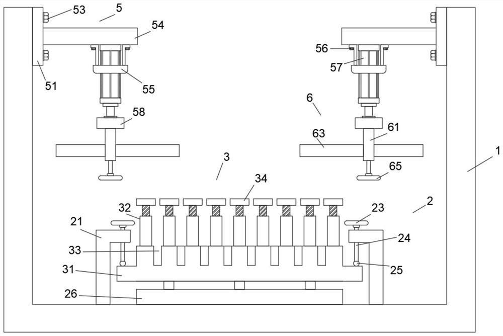 A clamping device for valve body end surface processing