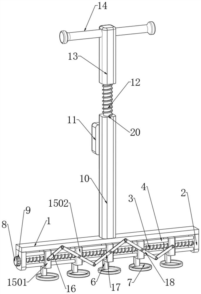 Grass-preventing cloth punching device adapting to seedling growth requirements