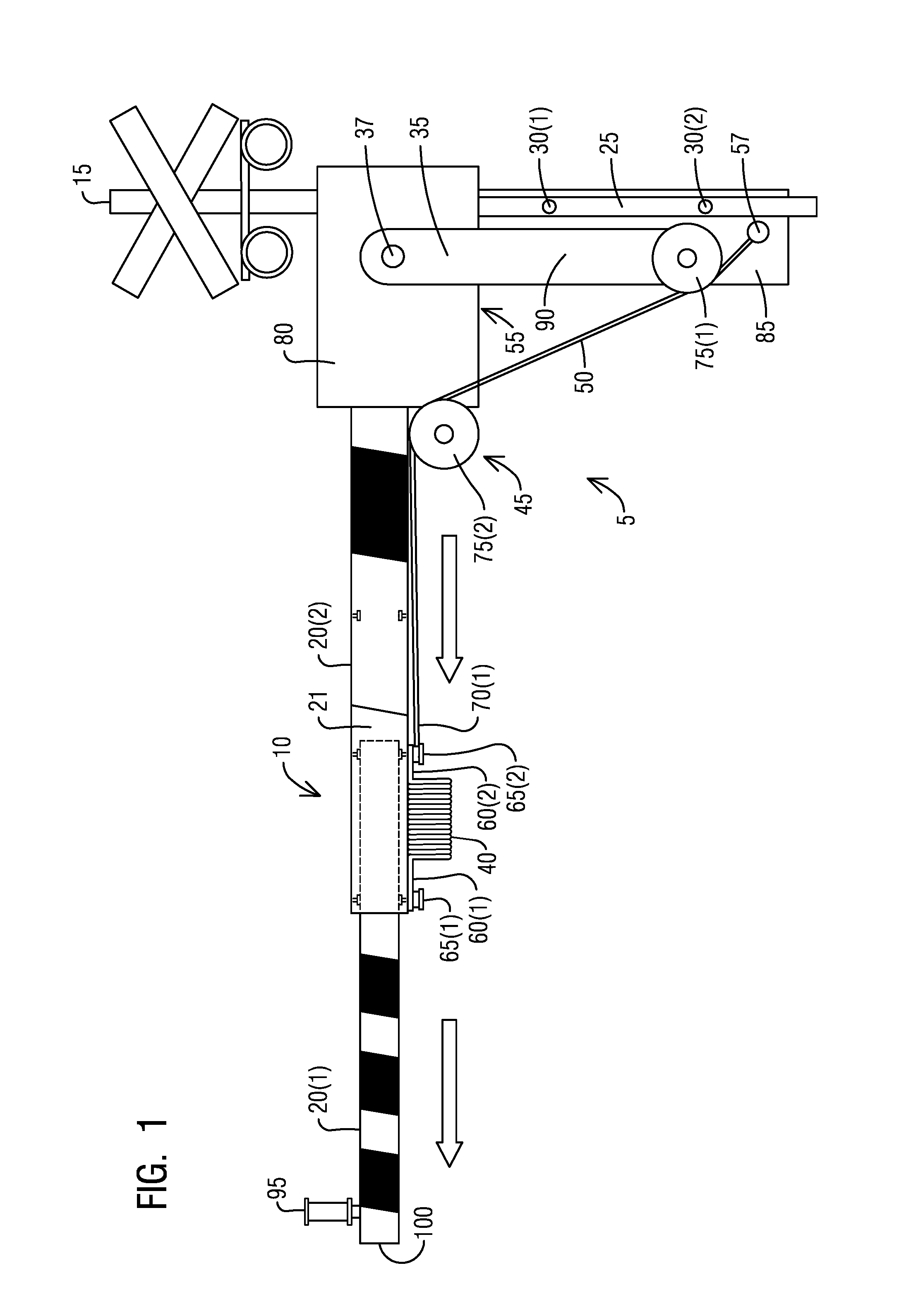 Mechanically extendable railroad crossing gate