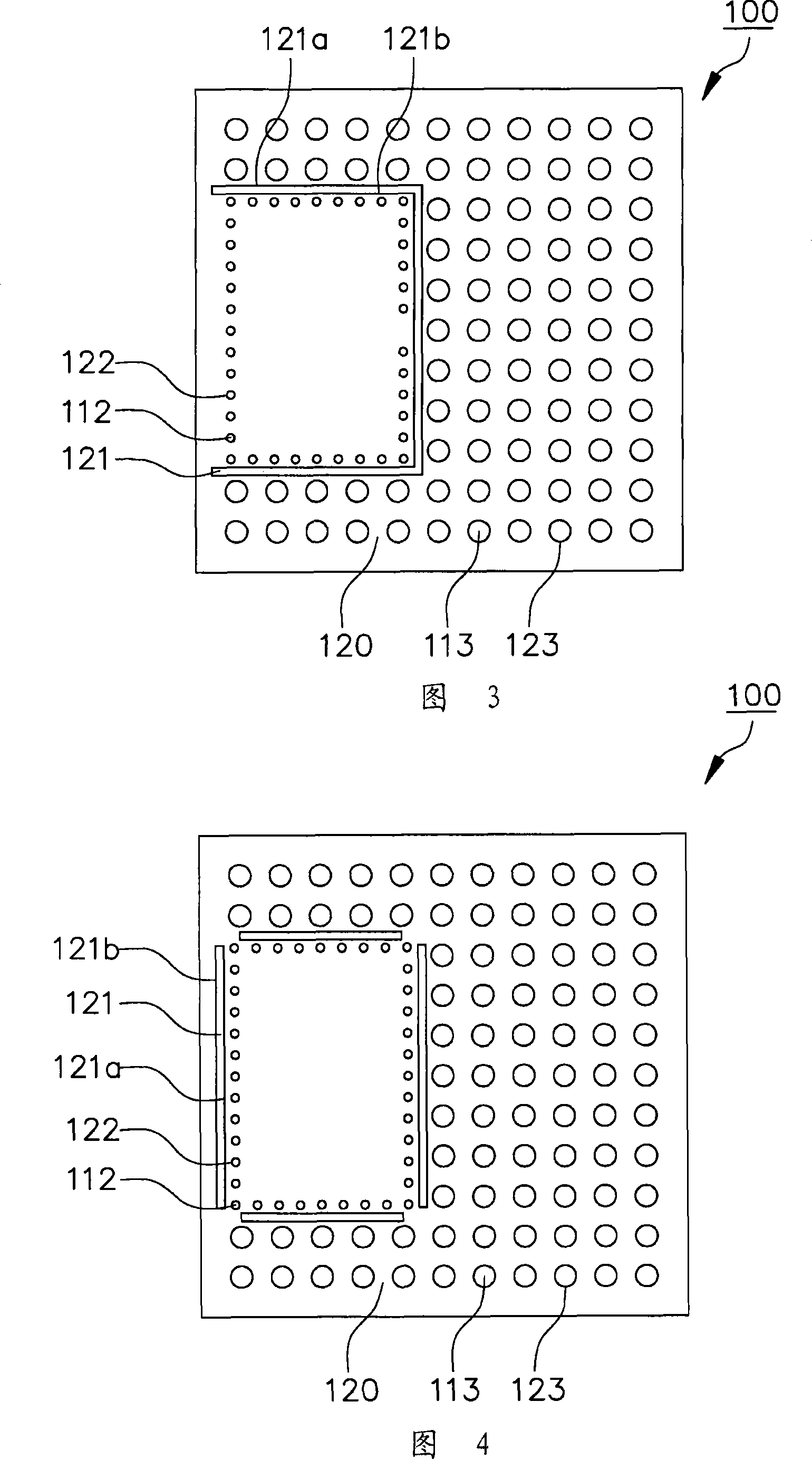 Chip carrier with dams