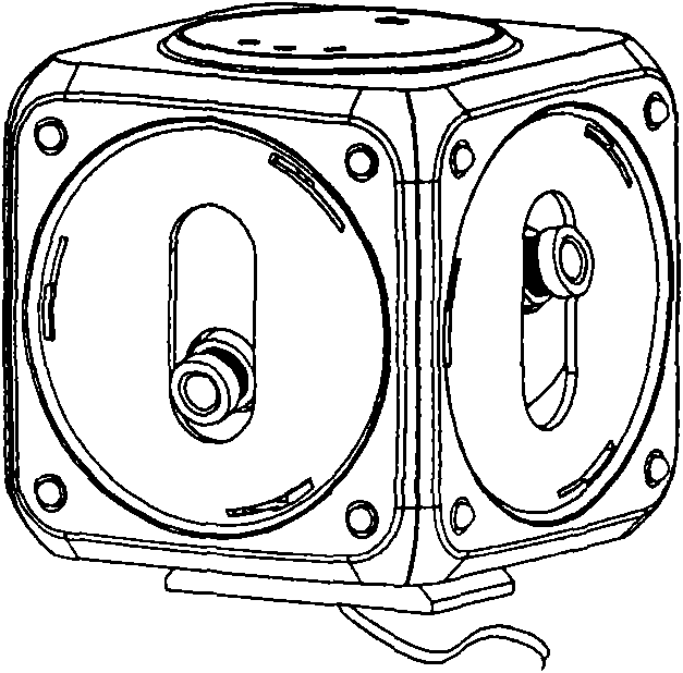 Integral 360-degree viewing angle panoramic video monitoring device