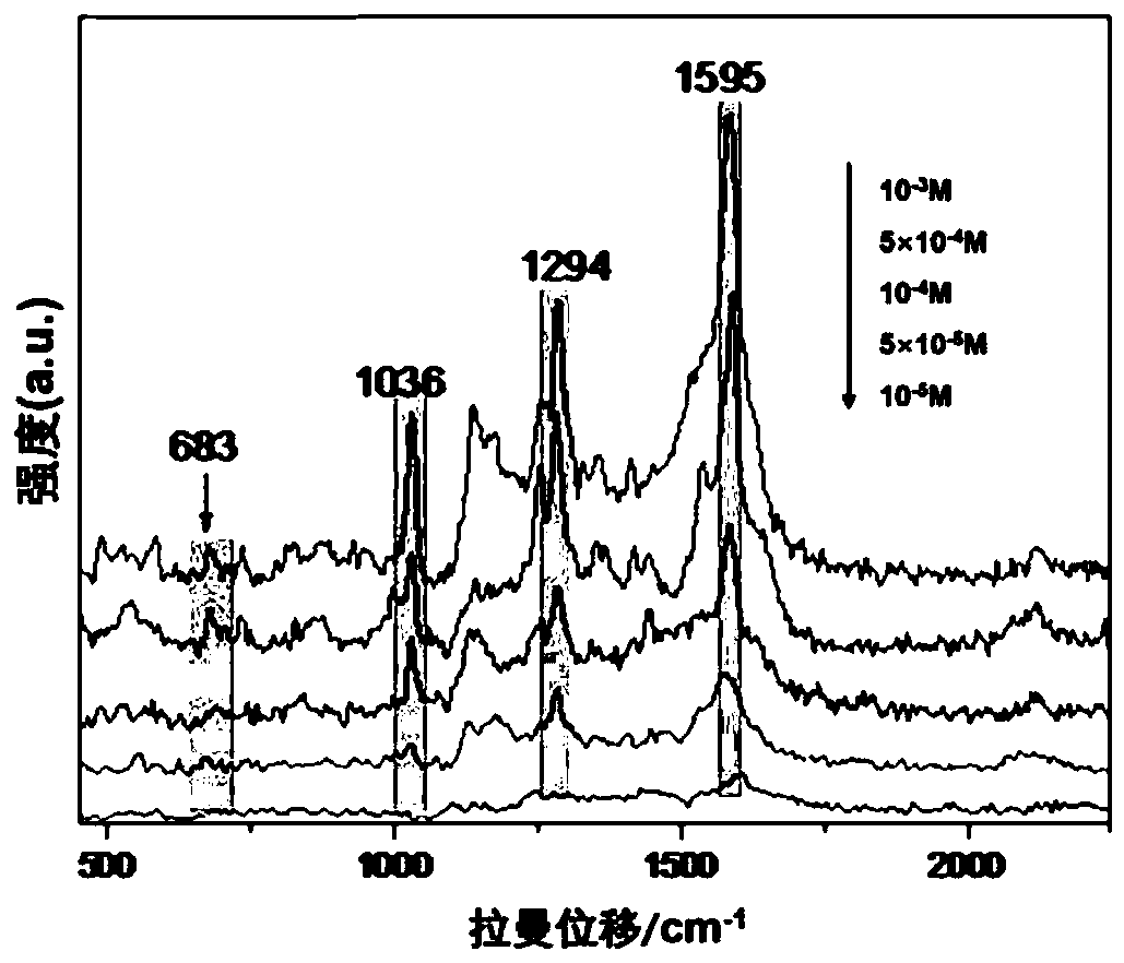 Preparation method of SERS (surfaced enhanced Raman spectroscopy) substrate, SERS substrate and application of SERS substrate