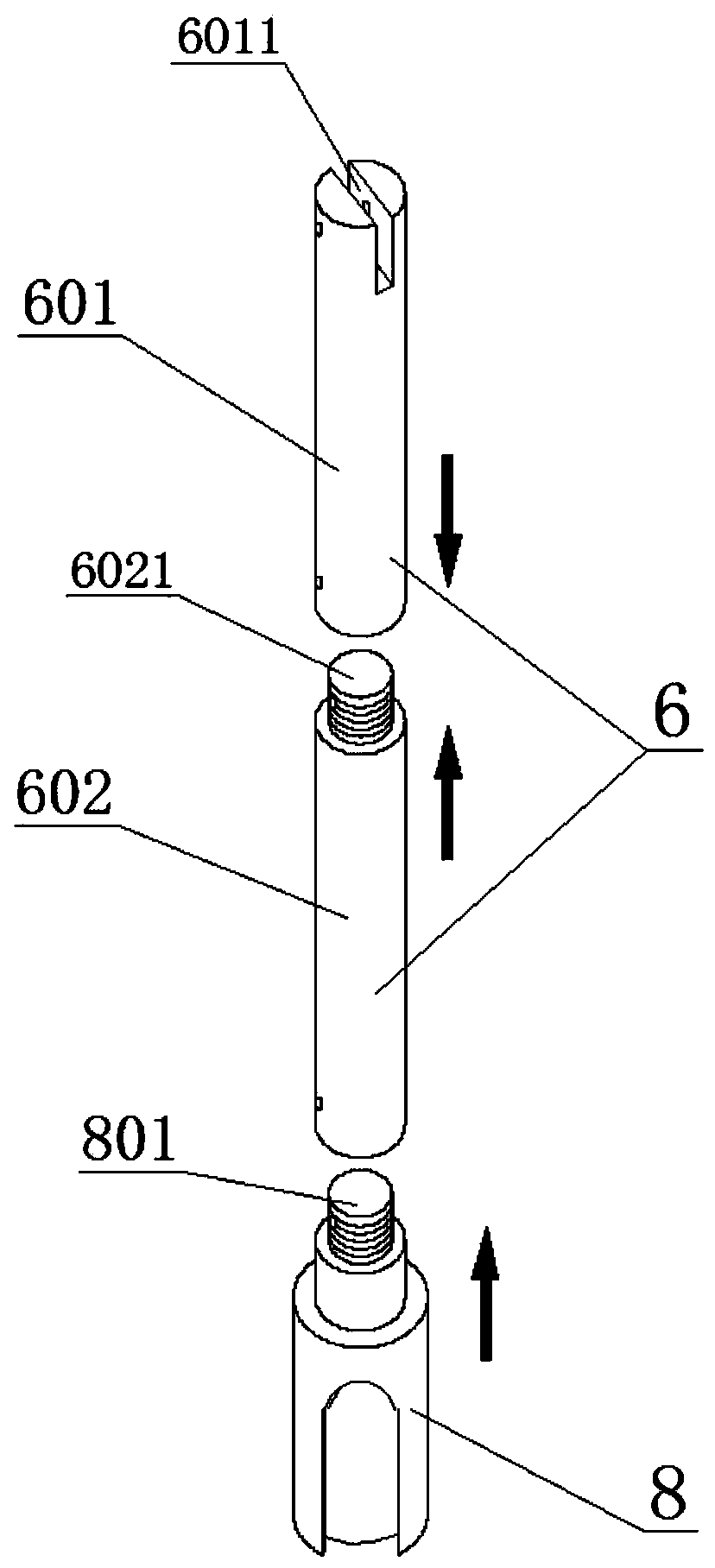 Assembled lever pressing and lifting type soil sampling device