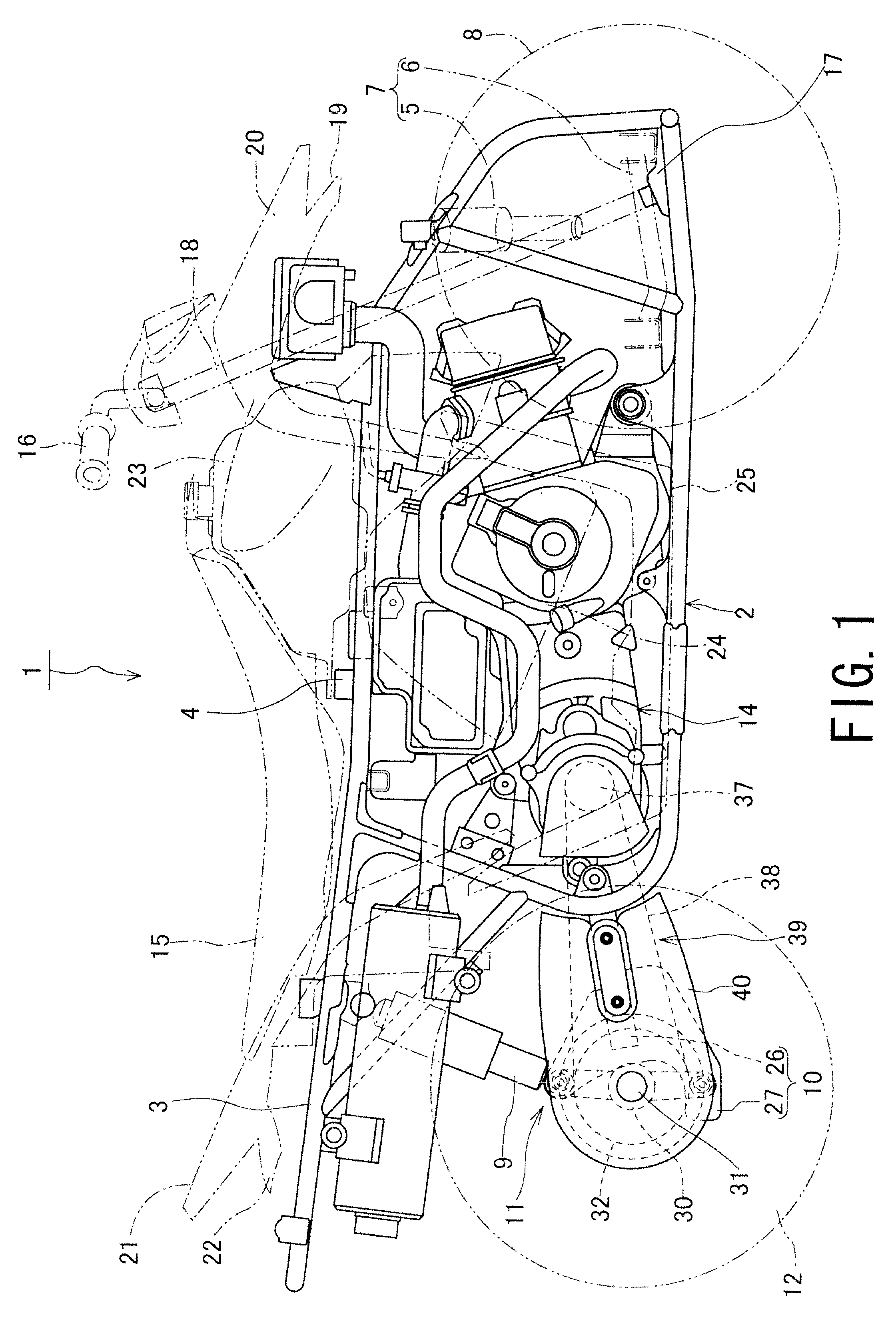 Chain guide of straddle type all terrain vehicle