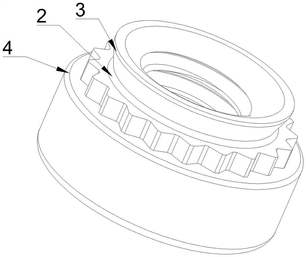 High-strength aluminum rivet nut device and machining method thereof