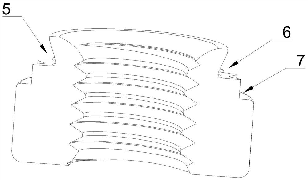 High-strength aluminum rivet nut device and machining method thereof