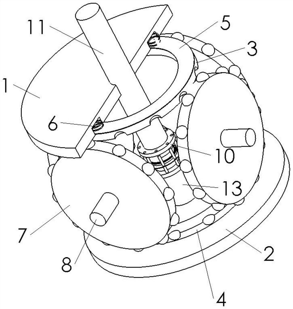 Driving equipment of six-direction full-mechanical intelligent identification running trolley