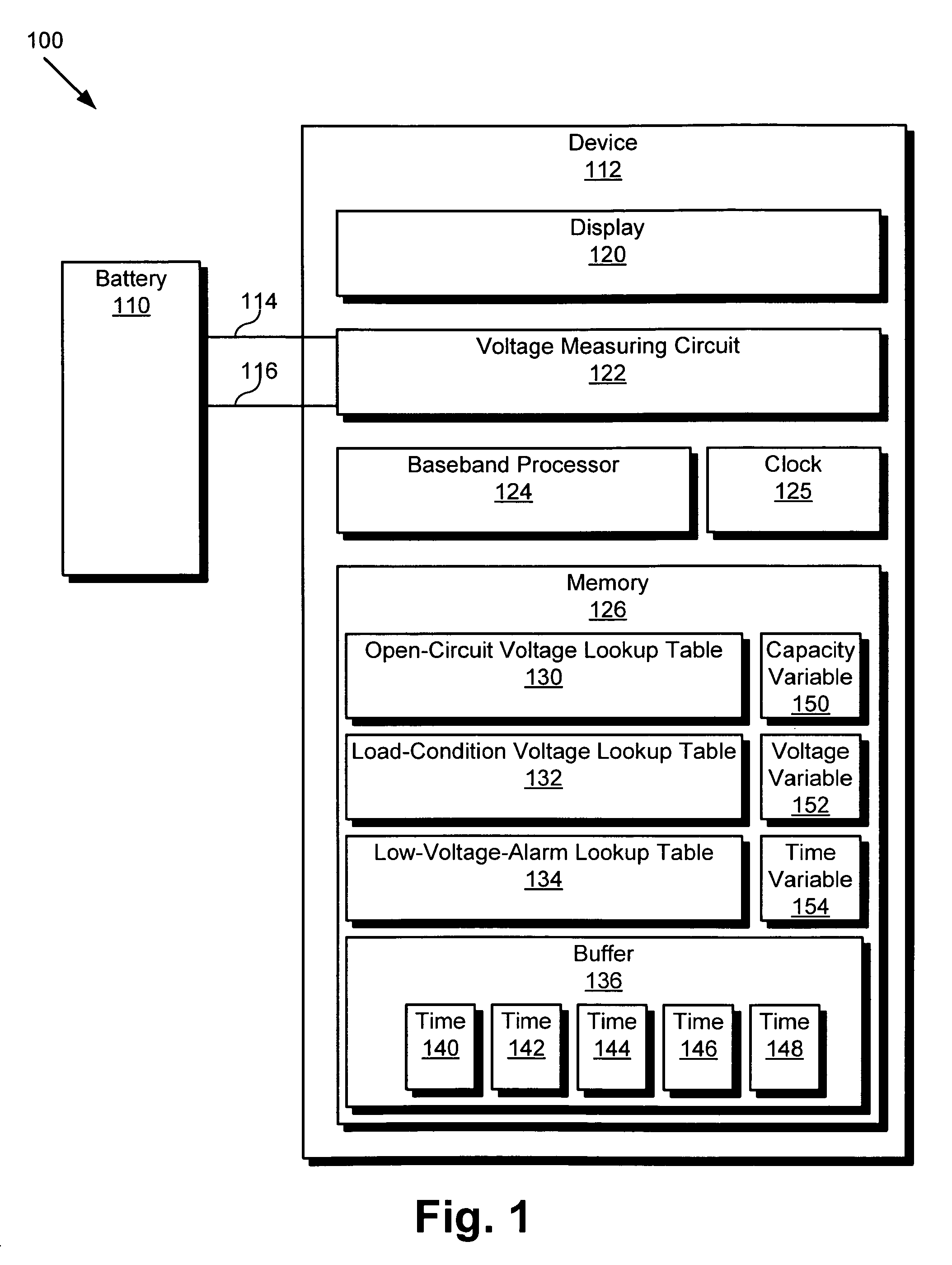 Method for accurate battery run time estimation utilizing load-condition voltage