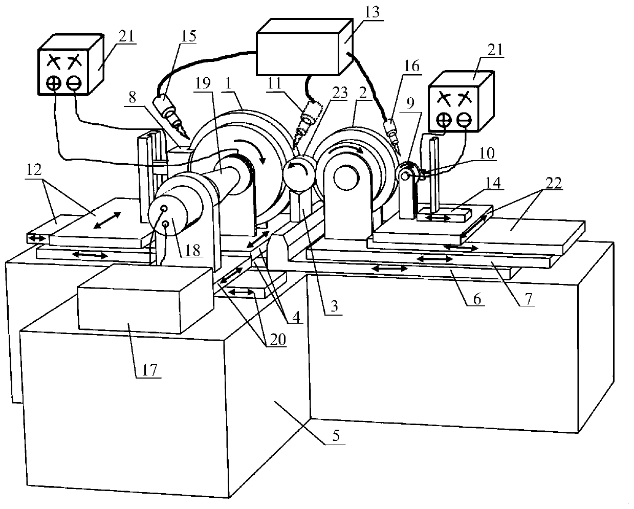 Cutting-in type centerless grinding machining method and device for ceramic material stepped shaft part